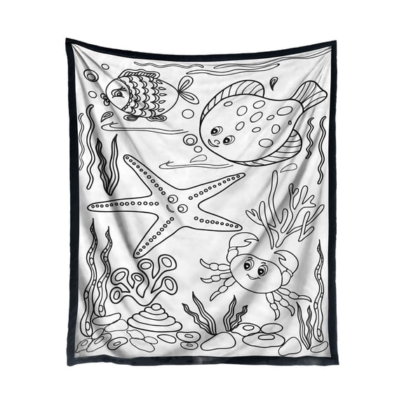 Coloring Quilt Collection, Washable Soft Throw Blankets with Creative Design, Fun Color Your Own Blanket for Adults Children Women Teens Couch Bed Room Fall Home Winter Airplane Chair