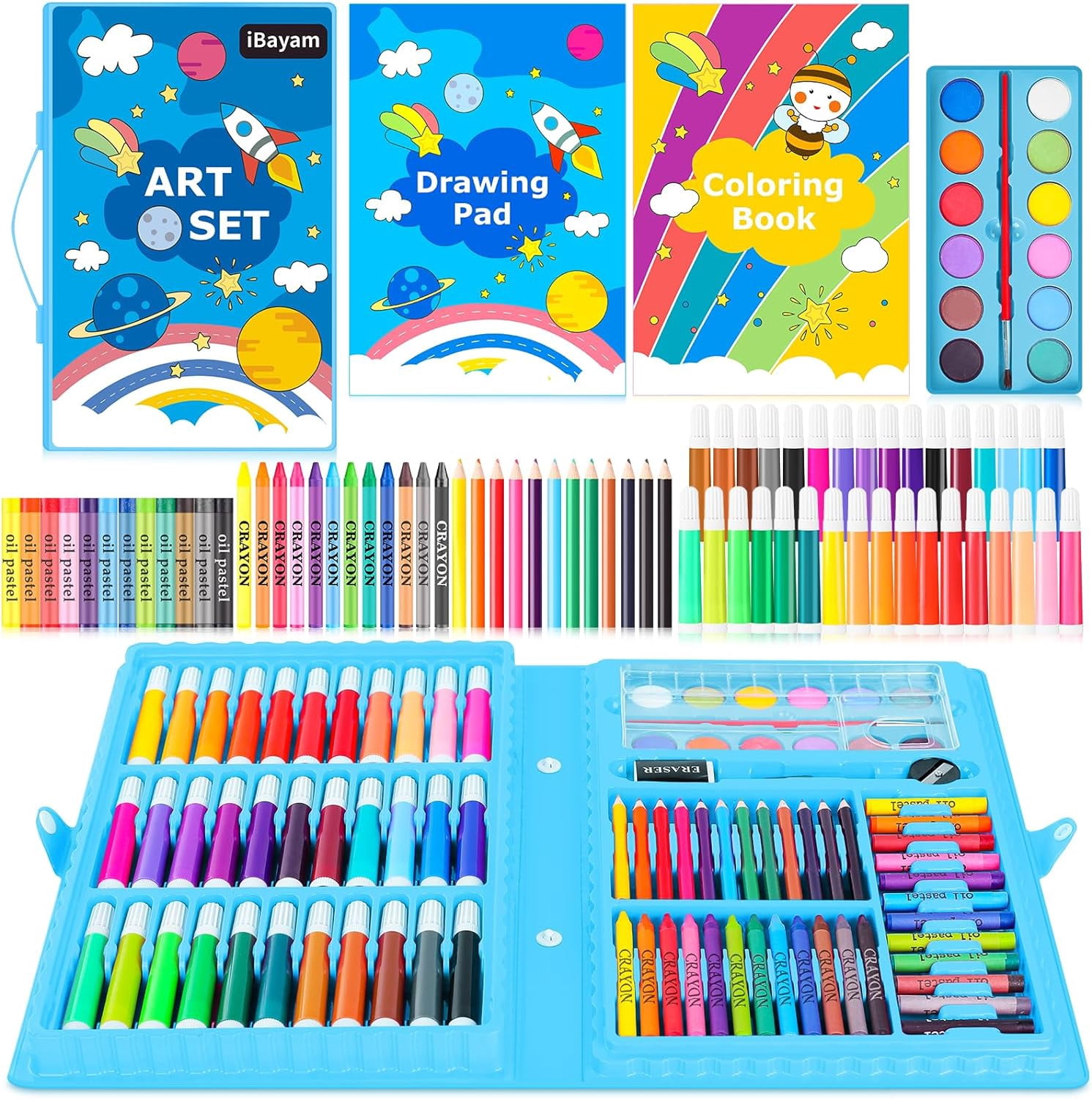 Coloring Set for Adult, Cute Preppy Stuff, 149-Pack Sketching Drawing Supplies Kits Painting Art Set, Pad, Book, Crayons, Pastels, Pencils, Pens