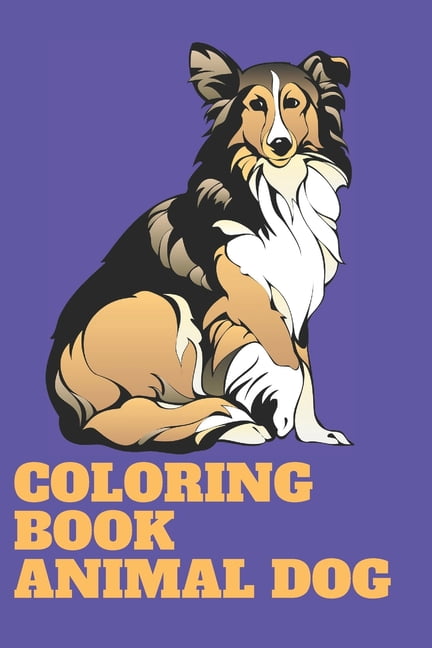 Coloring book animal dog: 6x9 inch 80page (Paperback)