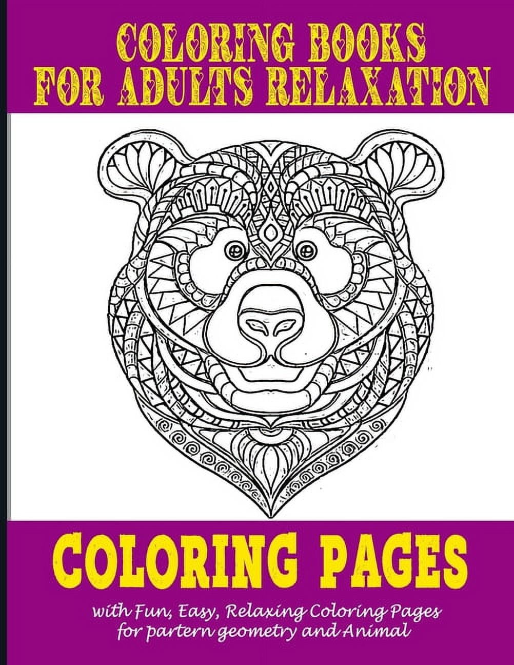 Animal Coloring Books for Relaxation: Cool Adult Coloring Book