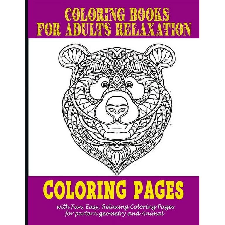 Animal Coloring Book for Adults: Coloring Pages, Relax Design from