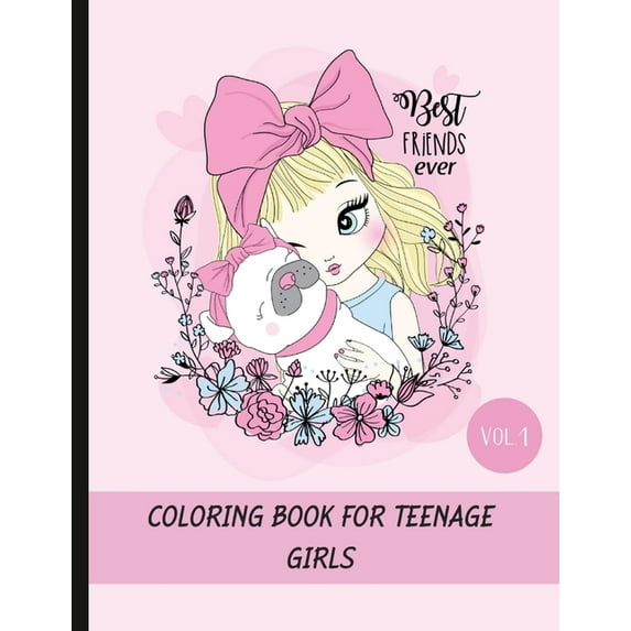 Coloring book for teenage girls, (Paperback)