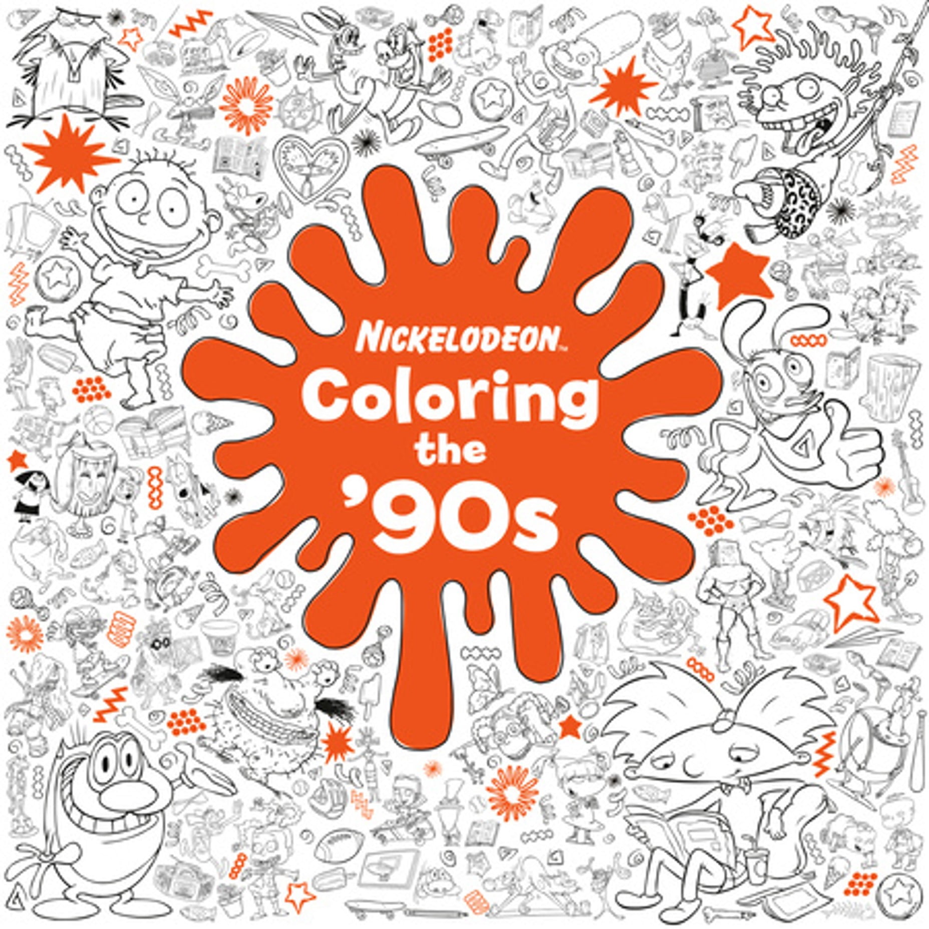 90s（1994）初版【FAX YOU】ヴィンテージ アートブック 書籍 本 Coloring-the-90s-Nickelodeon-