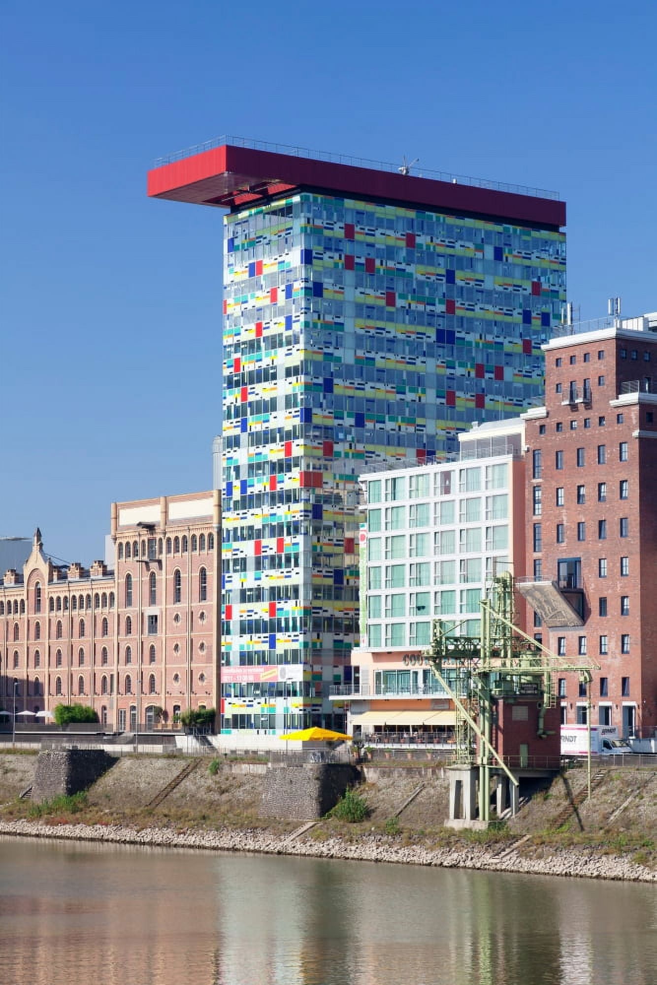 Colorium building at the waterfront Media Harbour Dusseldorf North Rhine Westphalia Germany Canvas Art - Panoramic Images (27 x 9)
