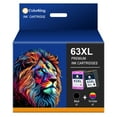Colorking HP 63XL Ink Cartridges Replacement for HP Printer Ink 63XL
