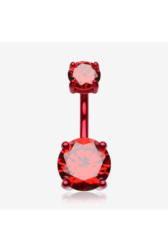 Colorline Gem Prong Sparkle Belly Button Ring