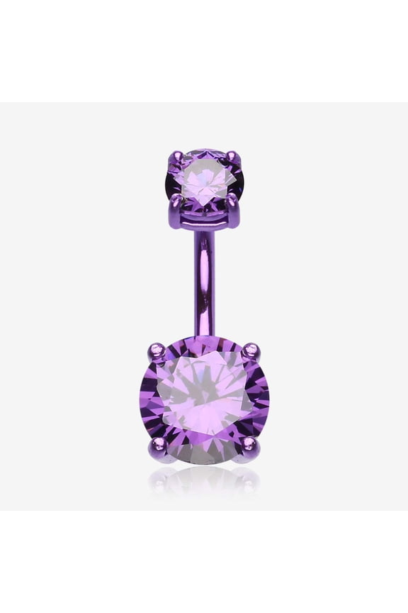 Colorline Gem Prong Sparkle Belly Button Ring