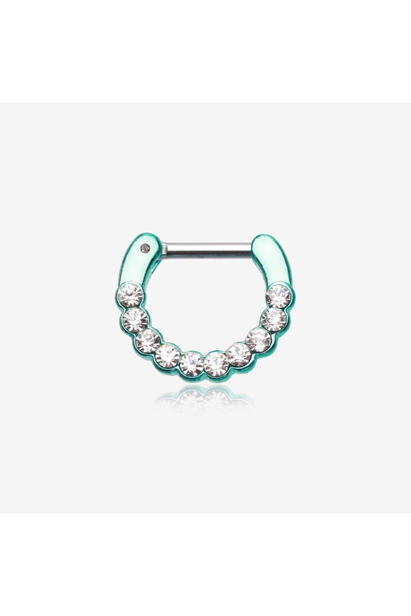 Colorline Glistening Multi-Gem Septum Clicker