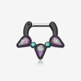 thumbnail image 1 of Colorline Opal Sparkle Trident Septum Clicker, 1 of 3