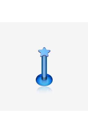 Colorline PVD Star Top Internally Threaded Labret