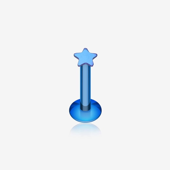 Colorline PVD Star Top Internally Threaded Labret