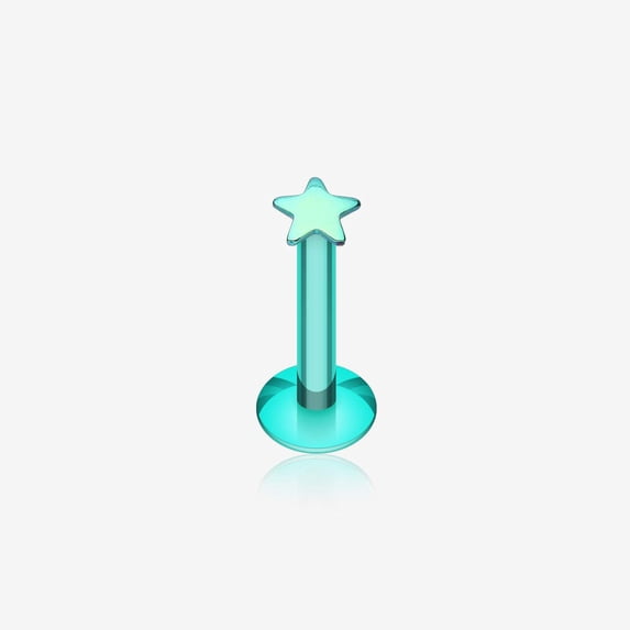 Colorline PVD Star Top Internally Threaded Labret