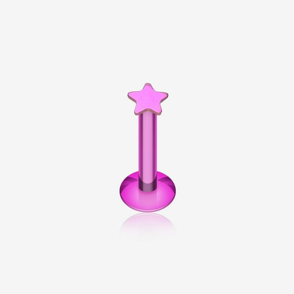 Colorline PVD Star Top Internally Threaded Labret