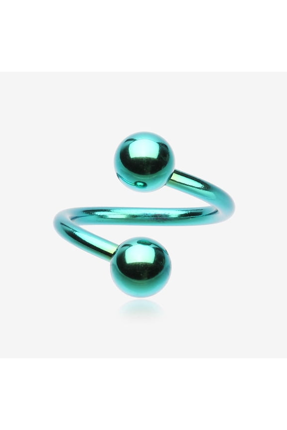 Colorline PVD Twist Spiral Ring