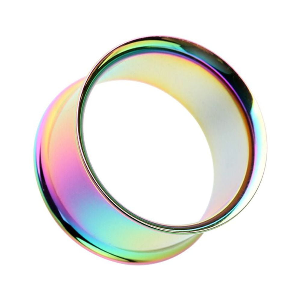 Colorline Steel Double Flared Ear Gauge Tunnel Plug Earrings