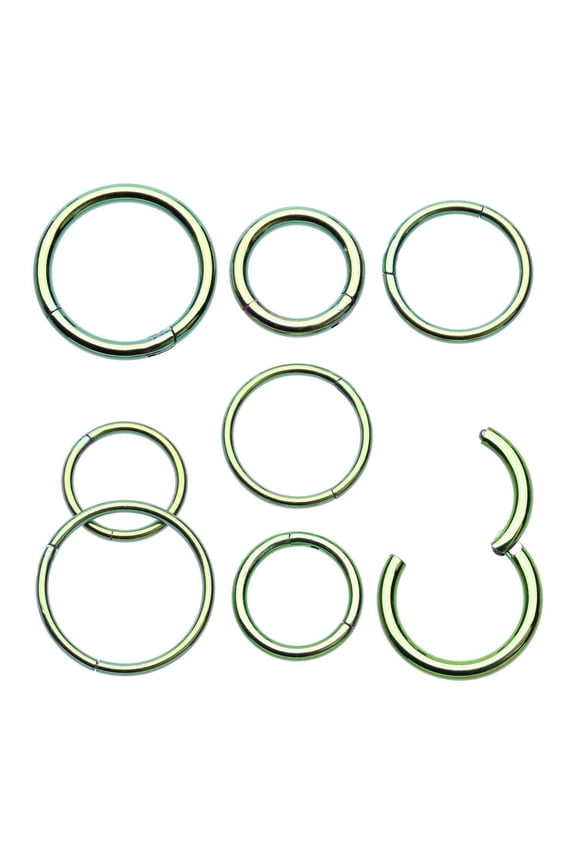 Colorline Steel Seamless Hinged Clicker Hoop Ring