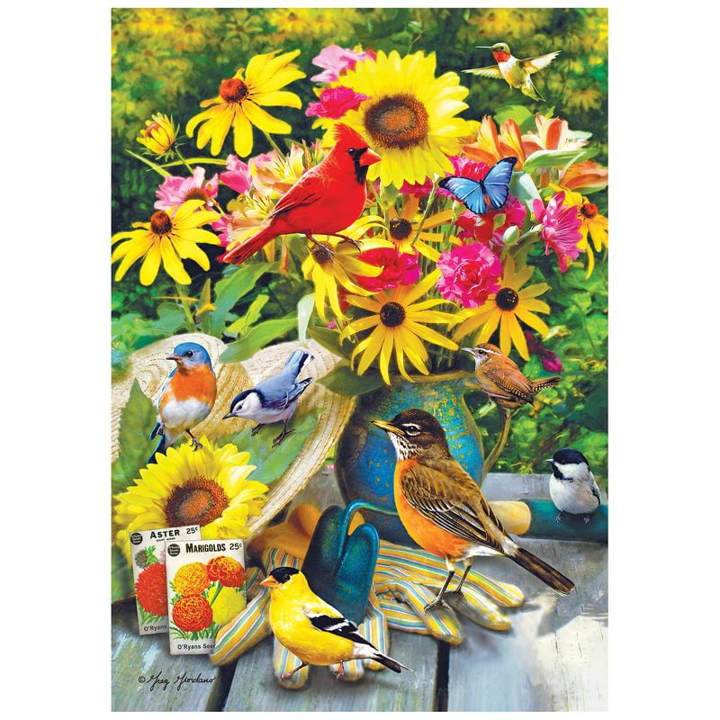 Colorluxe 300pc garden flowers and birds