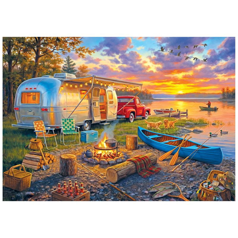Colorluxe 500pc blue canoe campsite