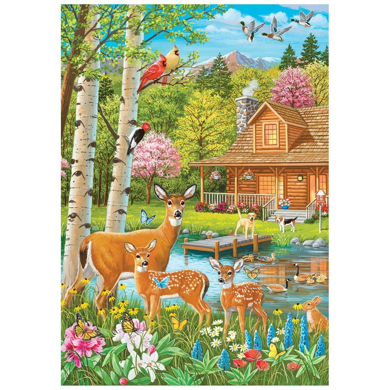 Colorluxe 750pc spring cabin wildlife