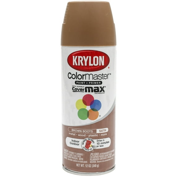 Colormaster Indoor/Outdoor Aerosol Paint 12oz Satin Brown Boots