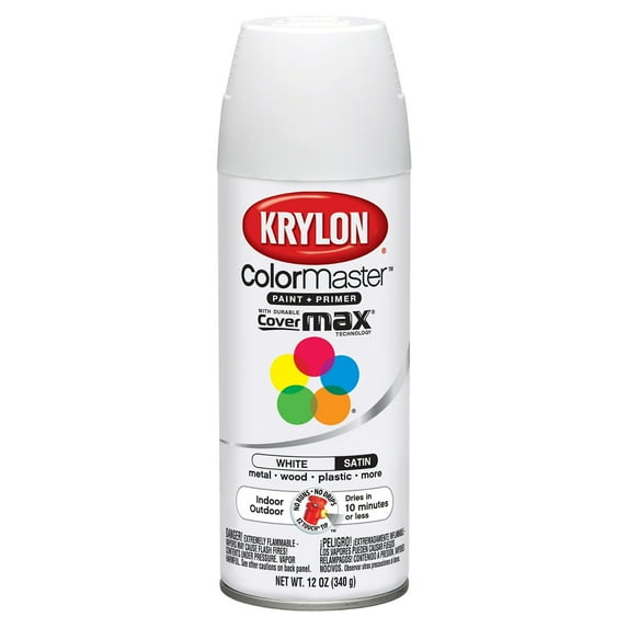 Colormaster Indoor/Outdoor Aerosol Paint 12oz-Satin White