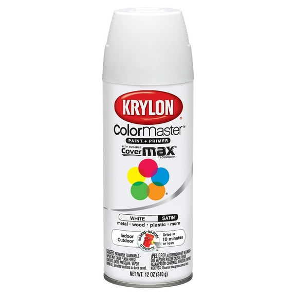 Colormaster Indoor/Outdoor Aerosol Paint 12oz-Satin White