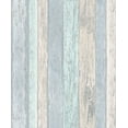 thumbnail image 1 of Coloroll Cannon Blue Distressed Wood Unpasted Paper Wallpaper, 20.5-in by 33-ft, 56.4 sq. ft., 1 of 3