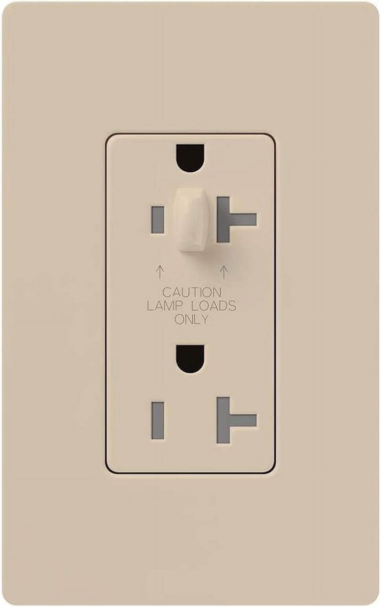 Colors 15Amp Half Dimmable Tamper Resistant Receptacle, Taupe