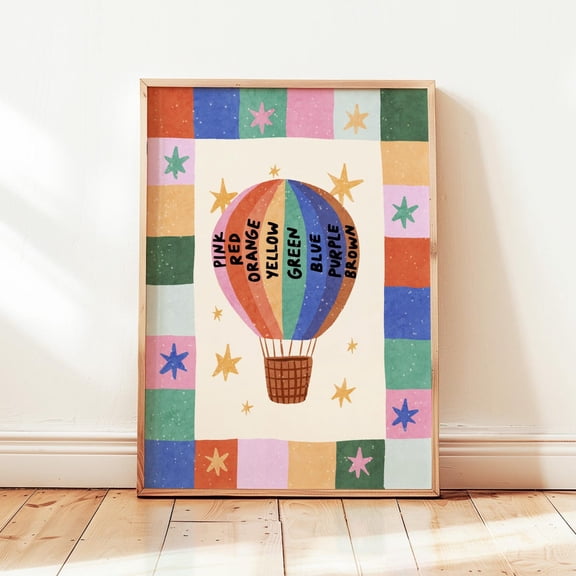 Colors Chart Educational Playroom Poster