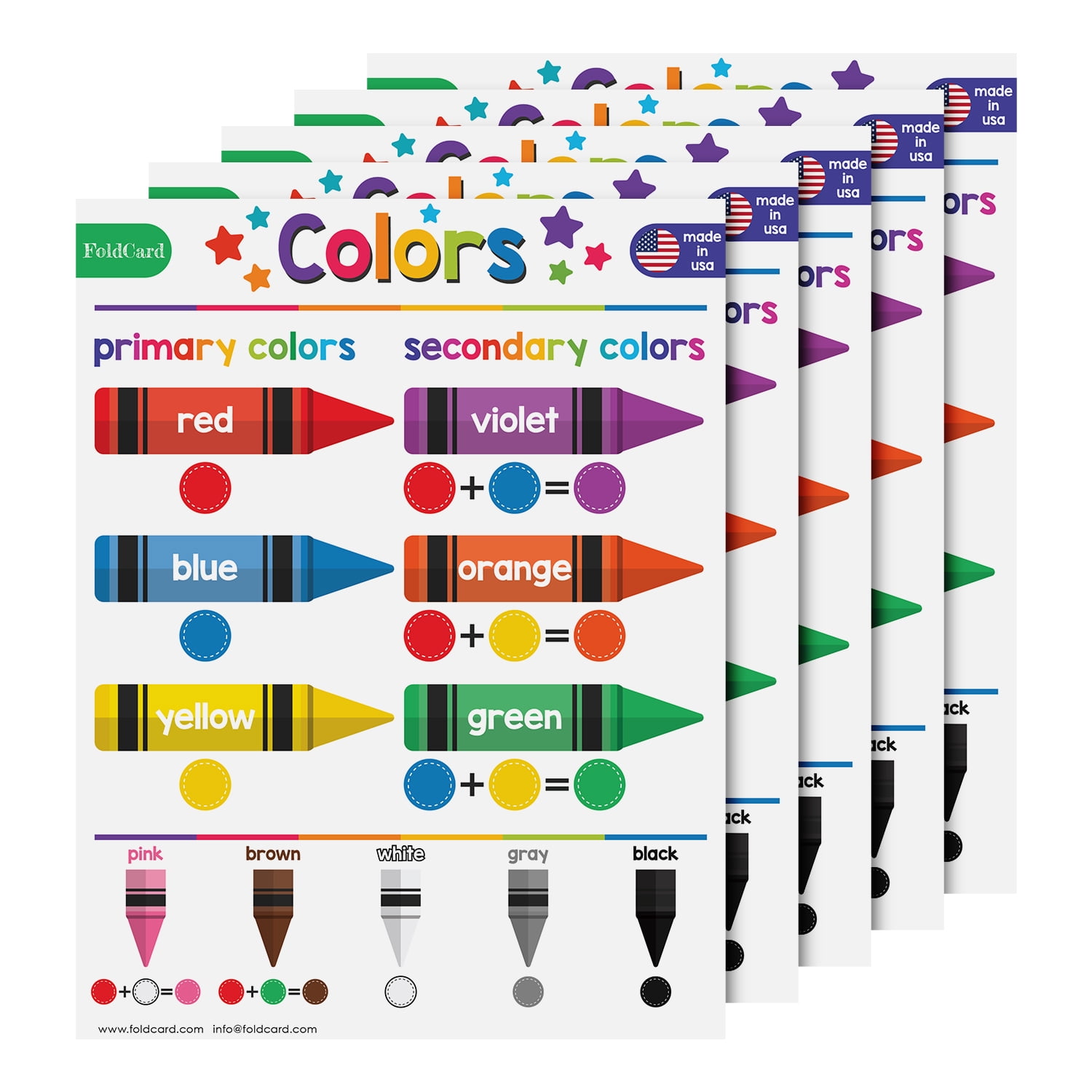 Colors Chart for Preschool to Grade 1 Kids – Bright and Colorful ...