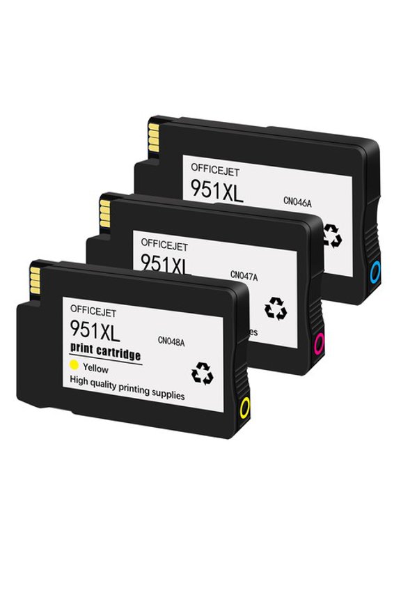 Colors Compatible Ink Cartridge Replacement for HP 951XL 951 XL for Officejet Pro 8600 8610 8100 8615 8620 8630 8660 251dw Printer (Cyan, Magenta, Yellow)