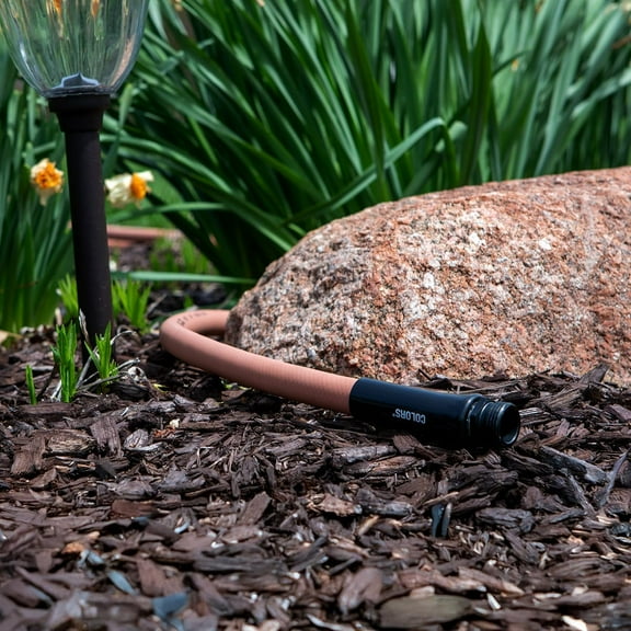 Colors Lead-In Garden Hose 5/8in. x 10ft., Lightweight All-Weather Water Hose, and Flexible, Leak- Connections, Red Clay