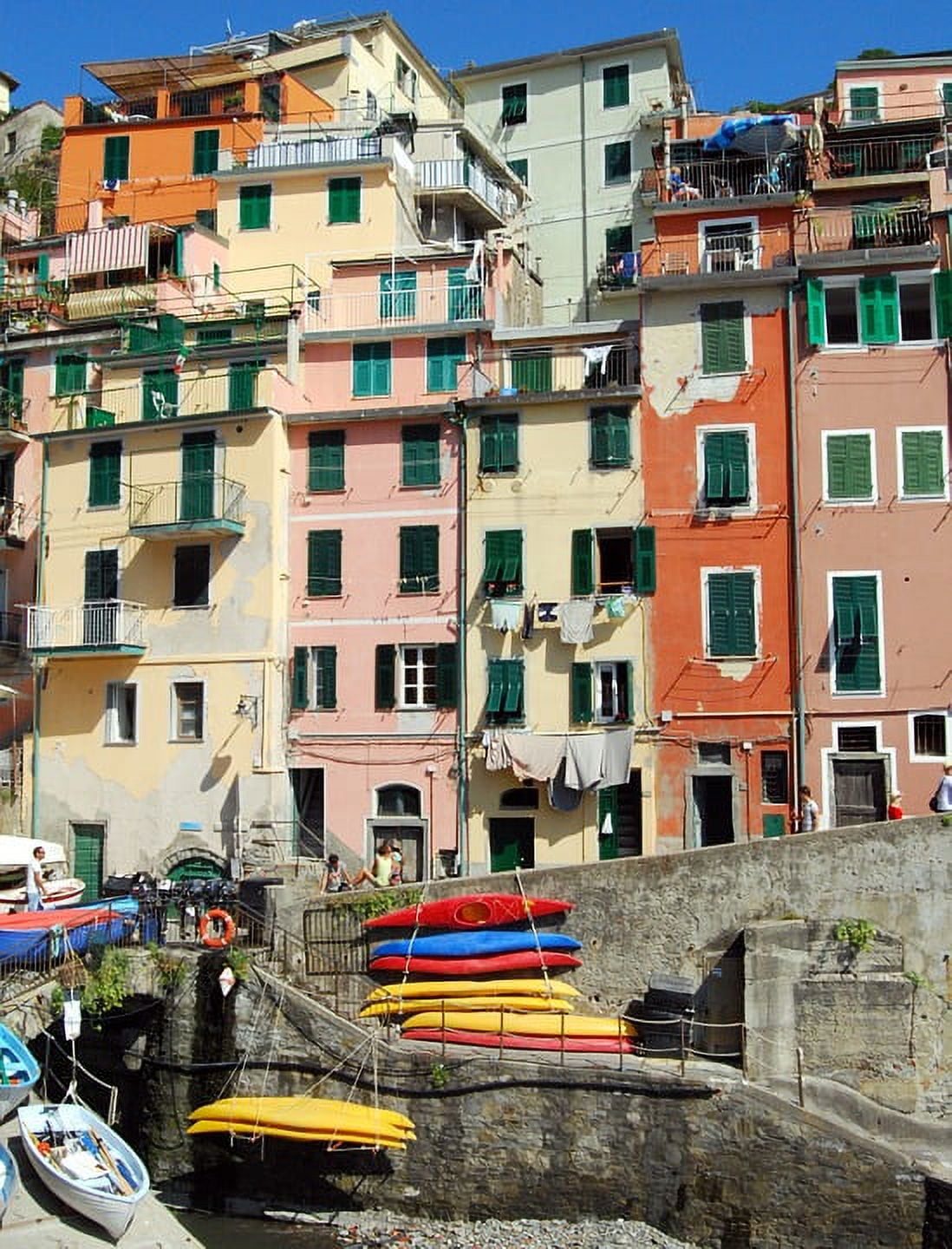 Colors Liguria Cinque Terre Houses Riomaggiore - Laminated Poster Print ...