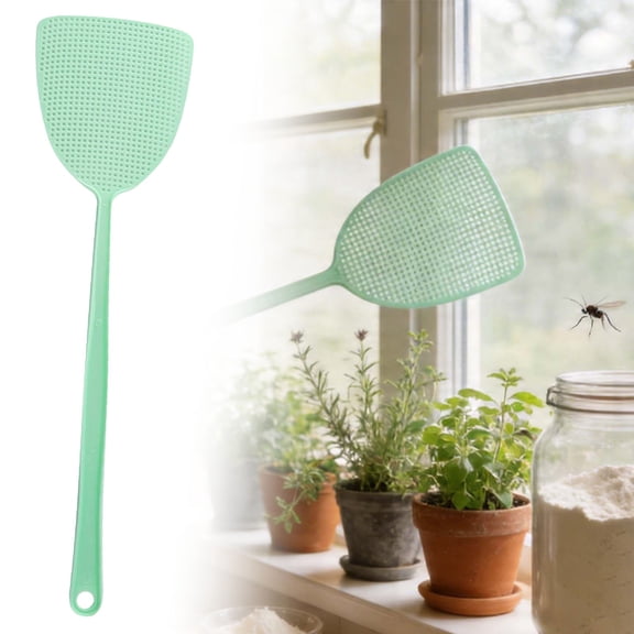 Colors Plastic Fly Swatter – Non-Breakable Long Handle Insect Swatter for Home, Kitchen, Bedroom, Patio & Outdoor Use, Durable PP Bug Killer with Ergonomic Grip and Hanging Hole, B
