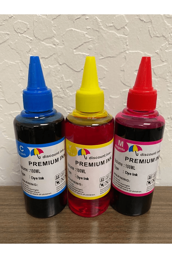 Colors Refill Dye Ink Bottle for Canon cartridge PG-243 CL-244 PG-245 CL-246 XL PIXMA MX492 MG2520 MG2522 MG2420 Printers - Pack of 3