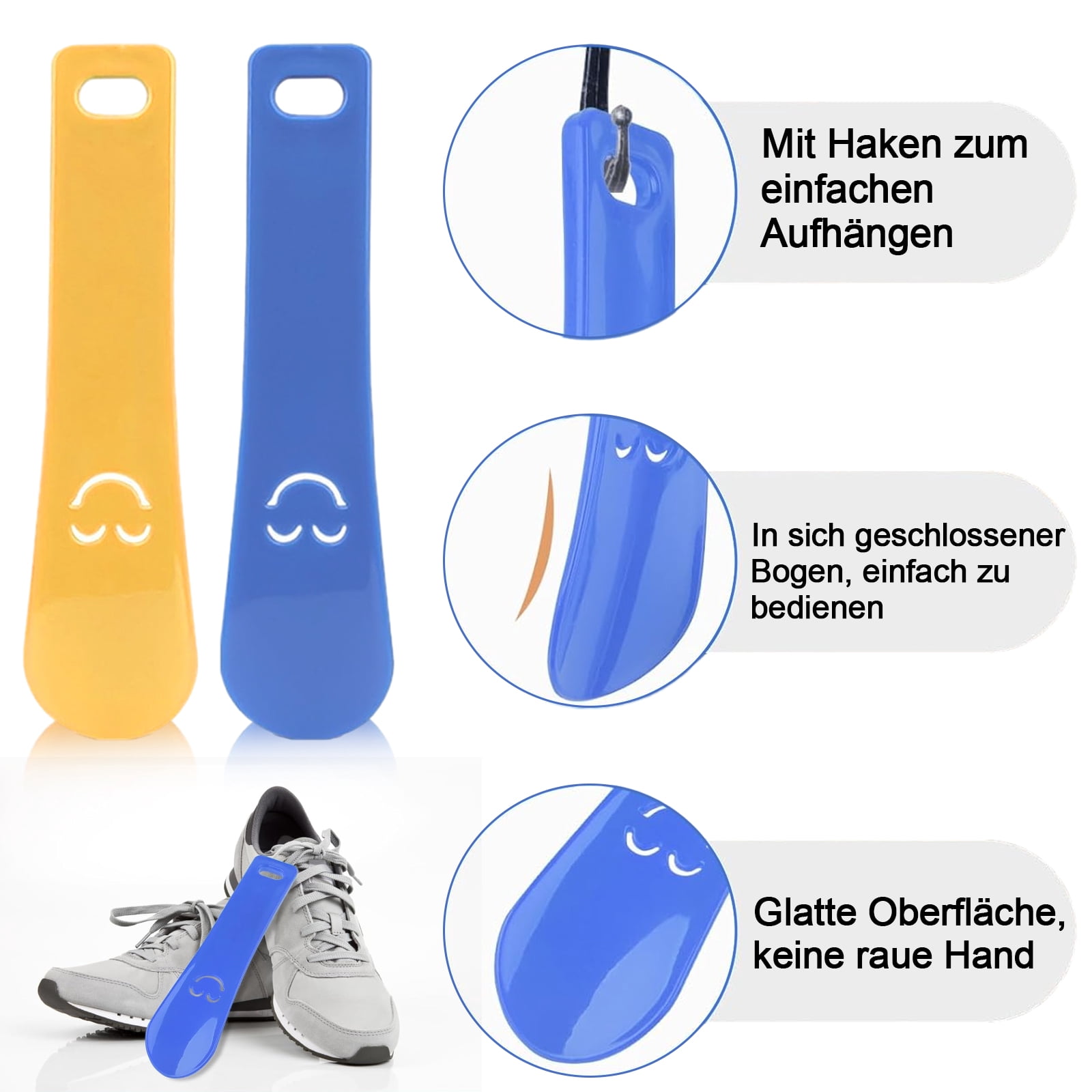 Colors Shoe Horn Mini Shoe Horn Shoe, Pack Of 4 Children'S Shoe Horn ...