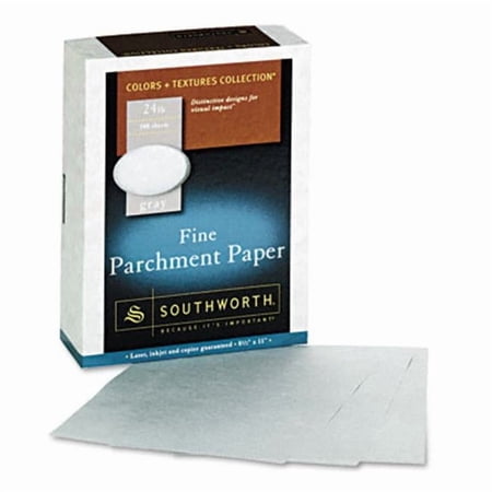 Colors + Textures Fine Parchment Paper Gray 24lb Letter 500 per Box - Gray - Letter