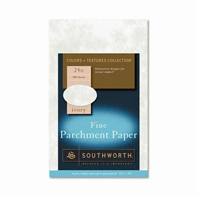 Southworth Colors + Textures Fine Parchment Paper, Ivory, 24lb, Legal, 500  Sheets per Box