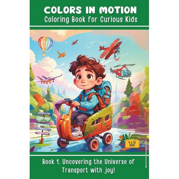 Colors in Motion: Coloring Book for Curious Kids: Book 1. Uncovering the Universe of Transport with joy!, (Paperback)