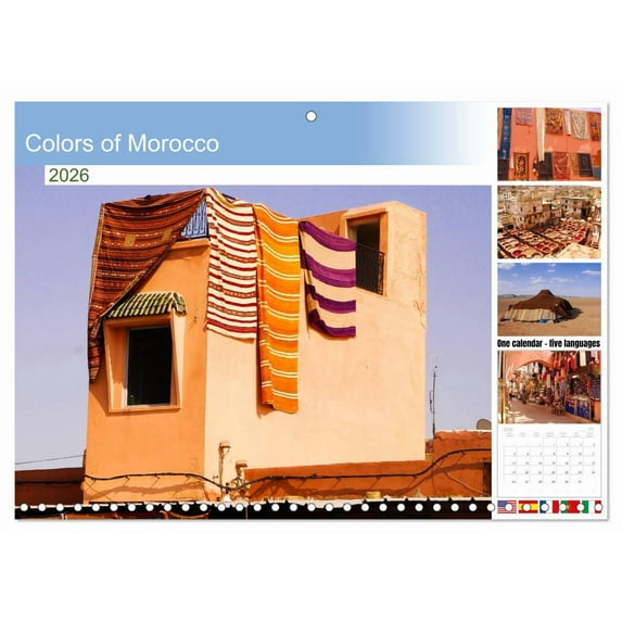 Colors of Morocco (Monthly Wall Calendar 2026 11.7 x 16.5 (open)), CALVENDO 14 Month Calendar