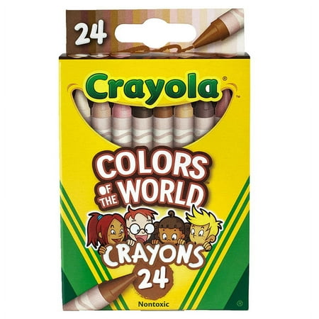 Colors of the World Crayons, 24 Colors | Bundle of 5 Packs