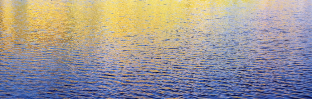Colors reflecting on water Colorado Canvas Art - Panoramic Images (36 x 12)