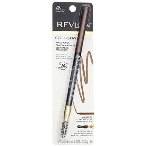 Colorstay Brow Pencil, 210 Soft Brown (Pack Of 2)