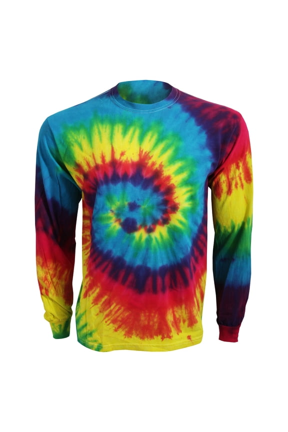 Adults Long Sleeve Tie-Dye T-Shirt