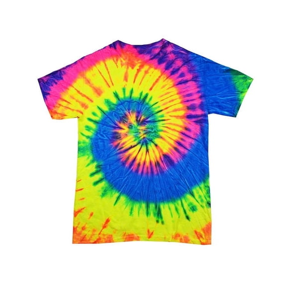 Colortone B12002163 Toddler Tie-Dyed T-Shirt, Neon Rainbow - Size 2T
