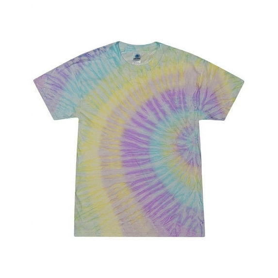Colortone Mens Multi-Color Tie-Dyed T-Shirt, 5XL, Mystique