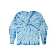 thumbnail image 1 of Colortone Mens Tie-Dyed Long Sleeve T-Shirt, L, Spider_Baby_Blue, 1 of 3
