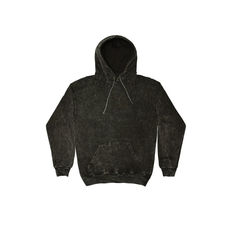 Washed black hoodie top