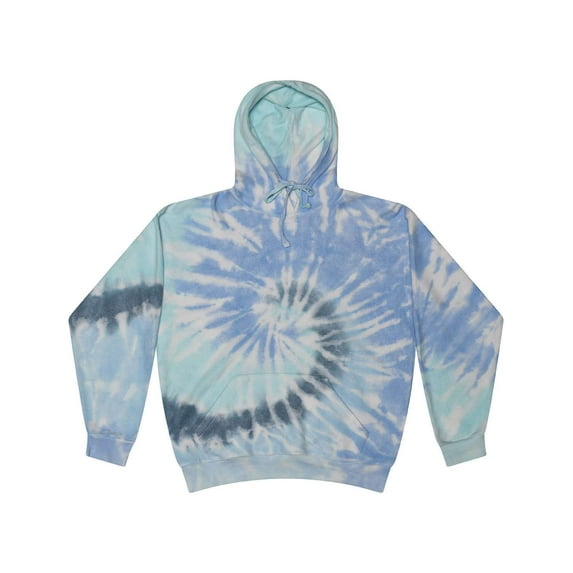 Colortone Tie Dye Cloud Fleece Hoodie for Women and Men, Glacier, 3X-Large