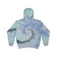 thumbnail image 1 of Colortone Tie Dye Cloud Fleece Hoodie for Women and Men, Lagoon, 3X-Large, 1 of 5